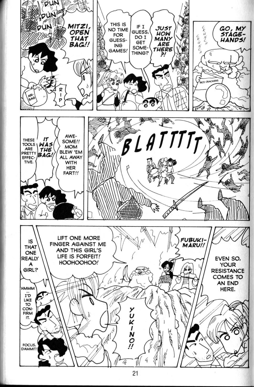 Crayon Shin-chan Chapter 11.1 page 22 - Vol.11 Chapter 1: Stinkpoop's Evil Design