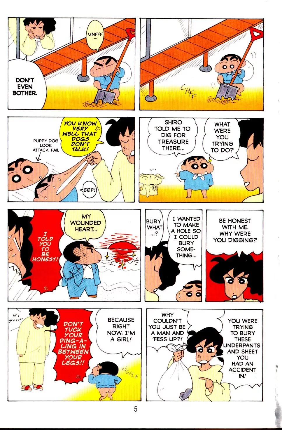 Crayon Shin-chan Chapter 11.1 page 6 - Vol.11 Chapter 1: Stinkpoop's Evil Design