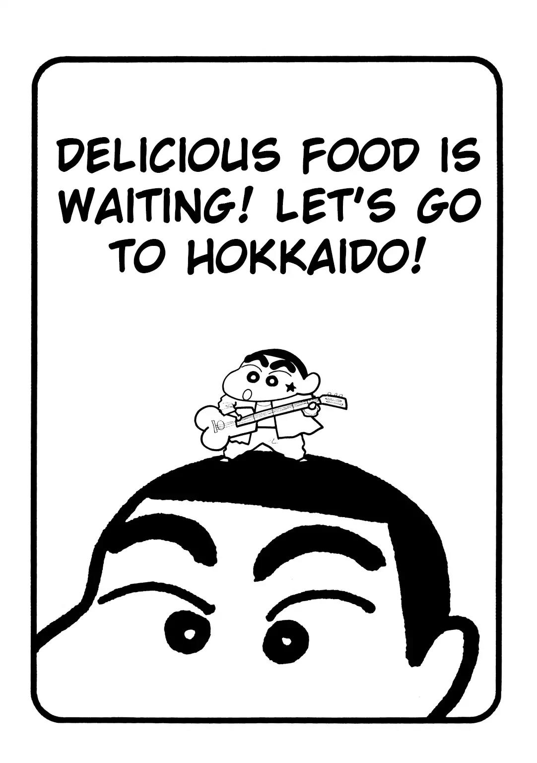 Crayon Shin-chan Chapter 14.2-1 page 2 - Vol.14 Chapter 2.1: Part 1: Delicious Food is Waiting! Let’s Go To Hokkaido!