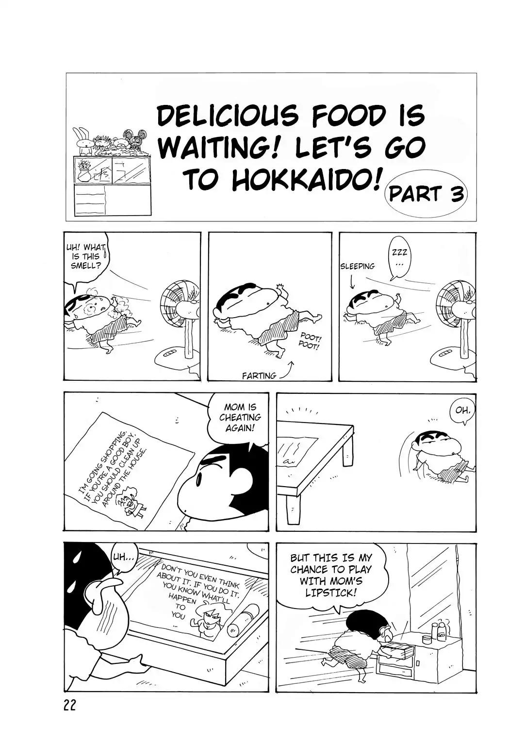 Crayon Shin-chan Chapter 14.2-3 page 2 - Vol.14 Chapter 2.3: Part 3: Delicious Food is Waiting! Let’s Go To Hokkaido!