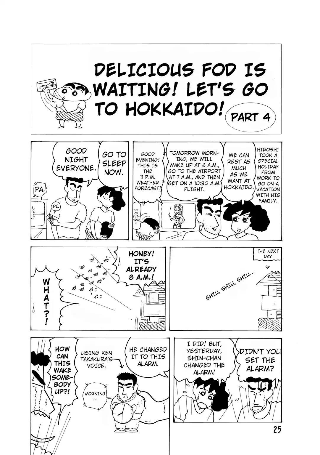 Crayon Shin-chan Chapter 14.2-4 page 2 - Vol.14 Chapter 2.4: Part 4: Delicious Food is Waiting! Let’s Go To Hokkaido!