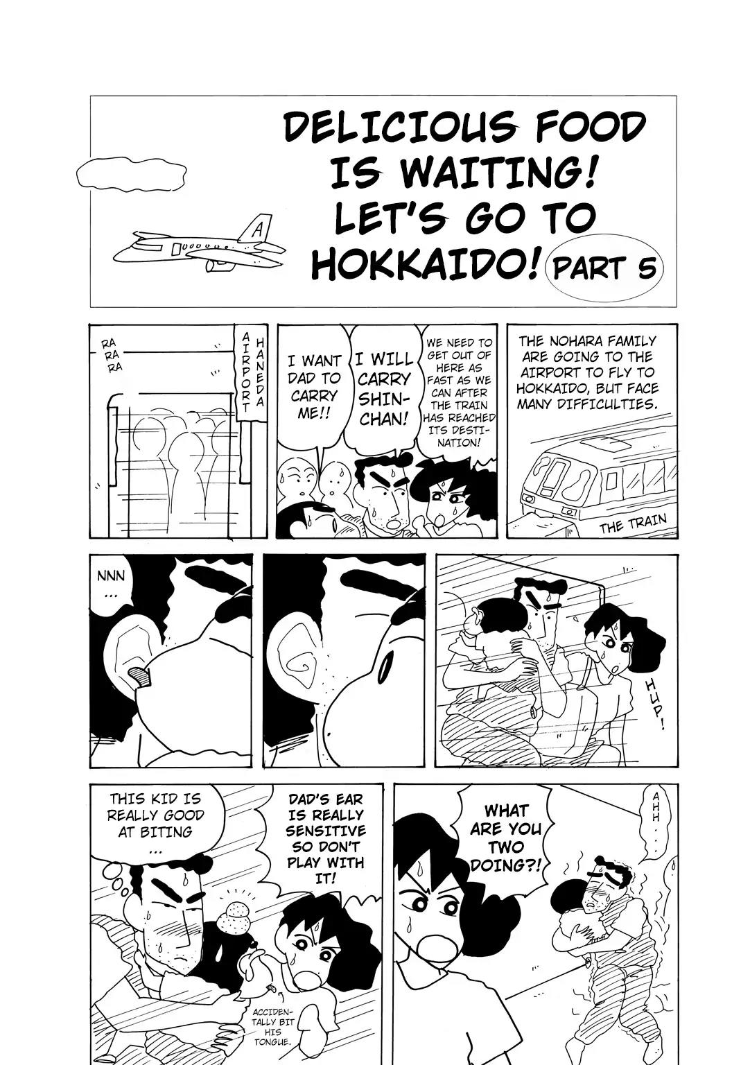 Crayon Shin-chan Chapter 14.2-5 page 2 - Vol.14 Chapter 2.5: Part 5: Delicious Food is Waiting! Let’s Go To Hokkaido!