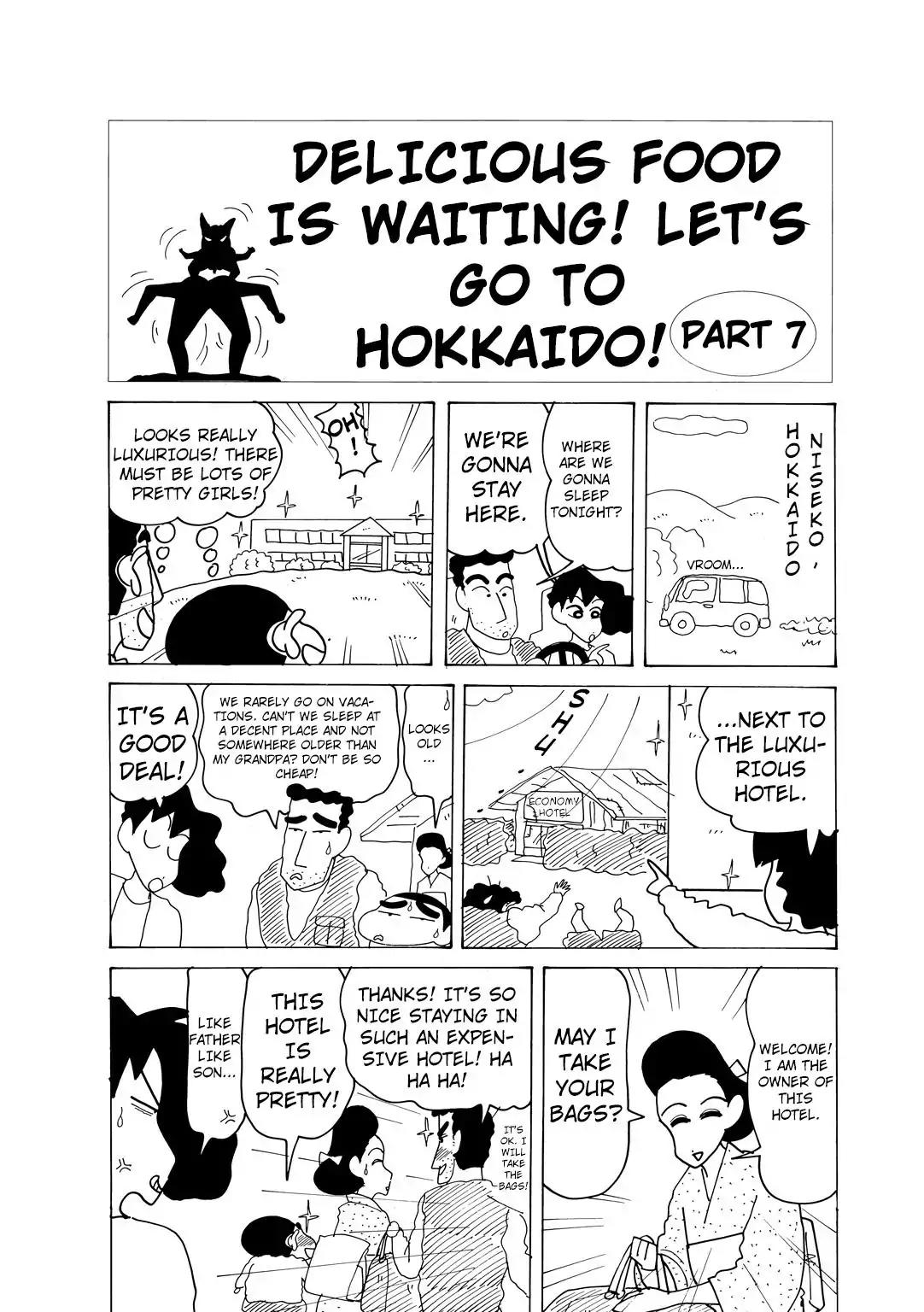 Crayon Shin-chan Chapter 14.2-7 page 2 - Vol.14 Chapter 2.7: Part 7: Delicious Food is Waiting! Let’s Go To Hokkaido!