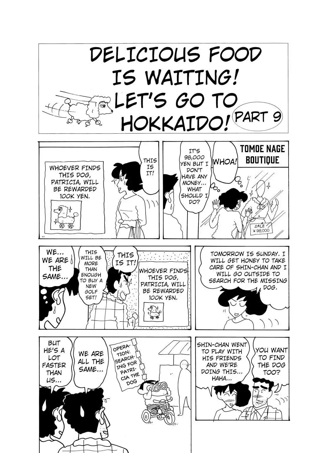 Crayon Shin-chan Chapter 14.2-9 page 2 - Vol.14 Chapter 2.9: Part 9: Delicious Food is Waiting! Let’s Go To Hokkaido!