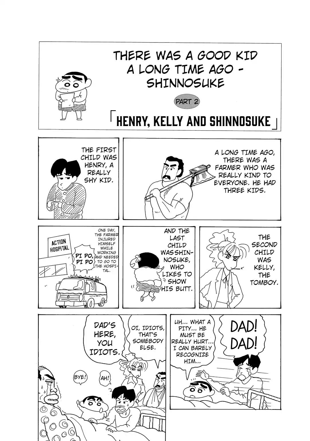 Crayon Shin-chan Chapter 14.4-2 page 1 - Vol.14 Chapter 4.2: Part 2: There Was A Good Kid A Long Time Ago - Shinnosuke
