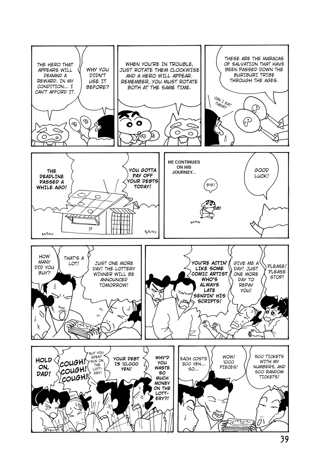 Crayon Shin-chan Chapter 15.3 page 4 - Vol.15 Chapter 3: Part 01 - The Hero's Warm Welcome [The Adventures Of Buriburizaemon]