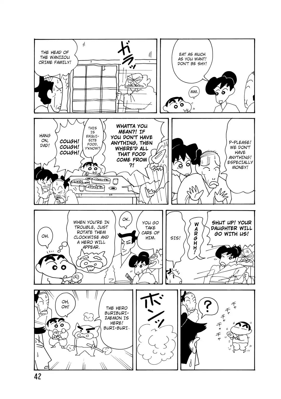Crayon Shin-chan Chapter 15.3 page 7 - Vol.15 Chapter 3: Part 01 - The Hero's Warm Welcome [The Adventures Of Buriburizaemon]