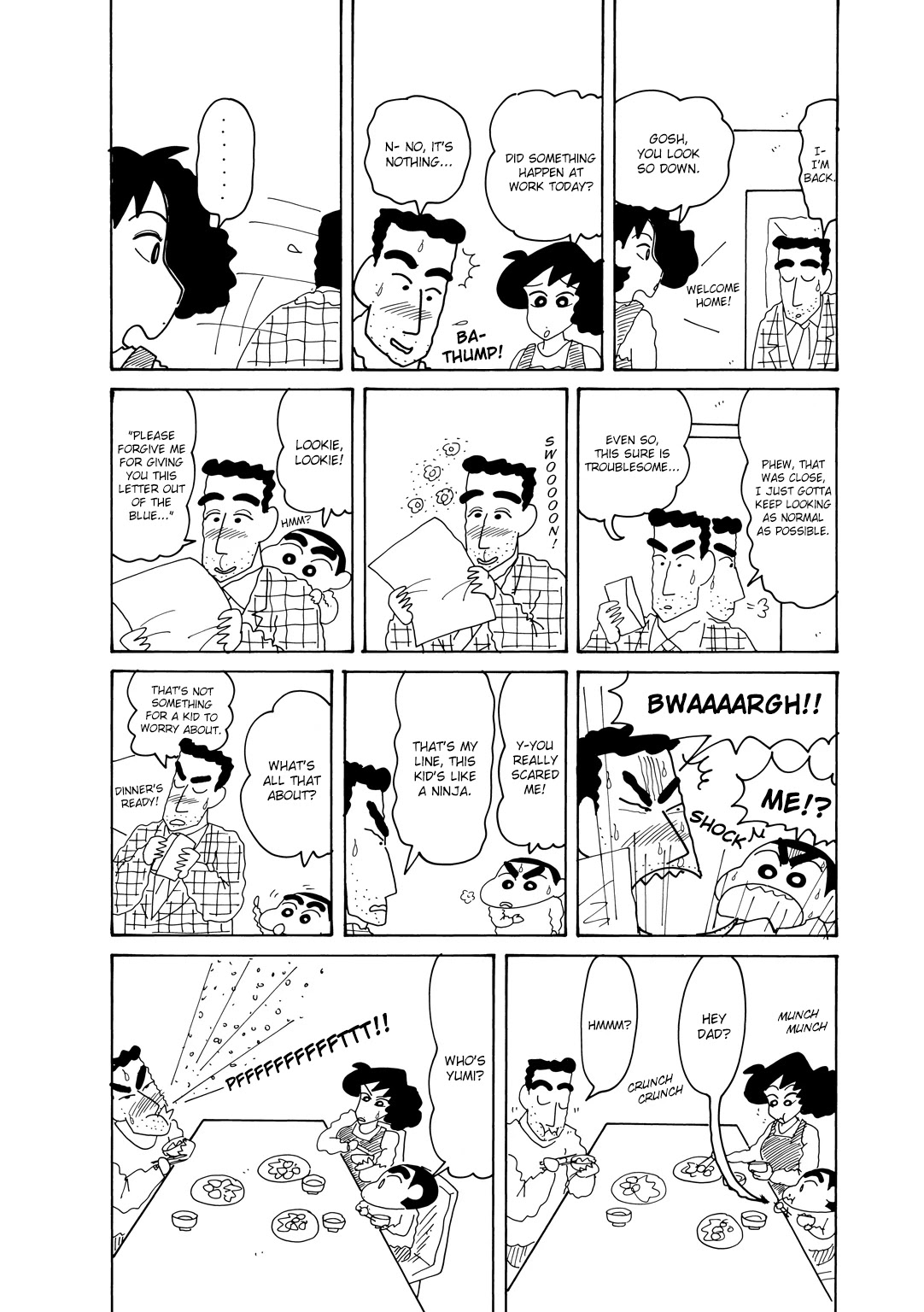 Crayon Shin-chan Chapter 15.6-5 page 4 - Vol.15 Chapter 6.5: Part 05: Dad's Cheating! A Love Letter Has Been Found