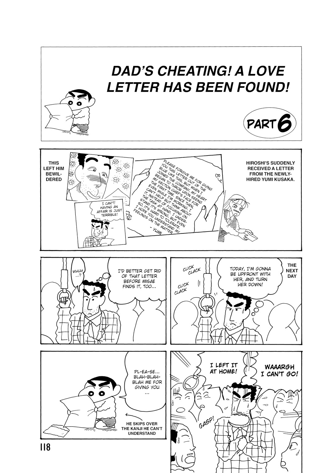 Crayon Shin-chan Chapter 15.6-6 page 2 - Vol.15 Chapter 6.6: Part 06: Dad's Cheating! A Love Letter Has Been Found