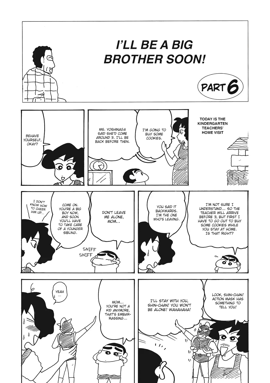 Crayon Shin-chan Chapter 16.1-6 page 2 - Vol.16 Chapter 1.6: Part 06: I'll Be A Big Brother Soon!