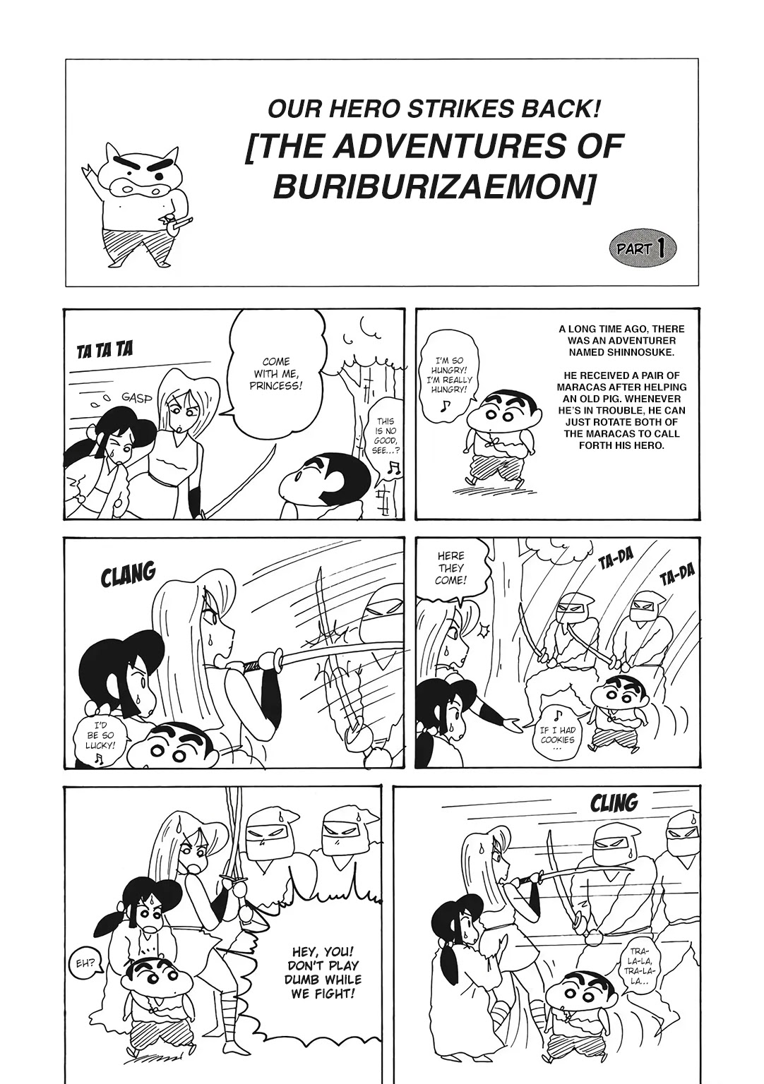 Crayon Shin-chan Chapter 16.2-1 page 3 - Vol.16 Chapter 2.1: Our Hero Strikes Back! [The Adventures of Buriburizaemon]