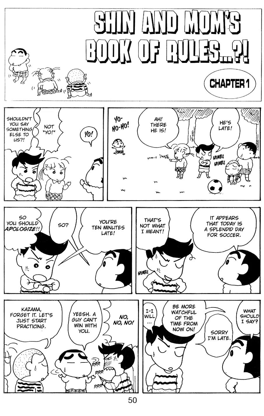 Crayon Shin-chan Chapter 5.11-5-2 page 2 - Vol.5 Chapter 1 - 5 Part 2: Shin and Mon's book of rules..?!