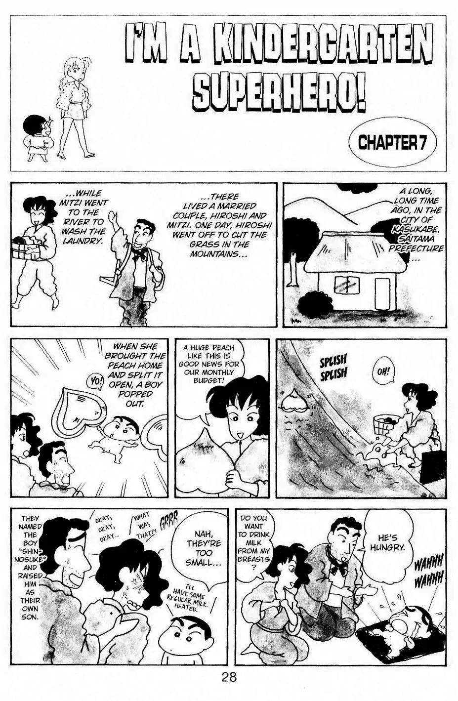 Crayon Shin-chan Chapter 5.6-10 page 4 - Vol.5 Chapter 6 - 10 Part 1: I'm a Kindergarten Superhero!