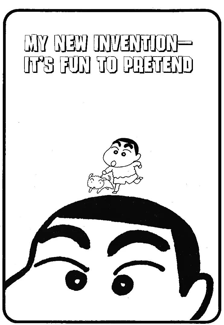 Crayon Shin-chan Chapter 6.1-10-3 page 1 - Vol.6 Chapter 1 - 10 Part 3: My new Invention - It's fun to Pretend