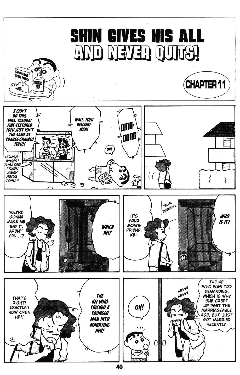 Crayon Shin-chan Chapter 7.6-8 page 1 - Vol.7 Chapter 6 - 8 Part 1: Shin Gives His All and Never Gives Up