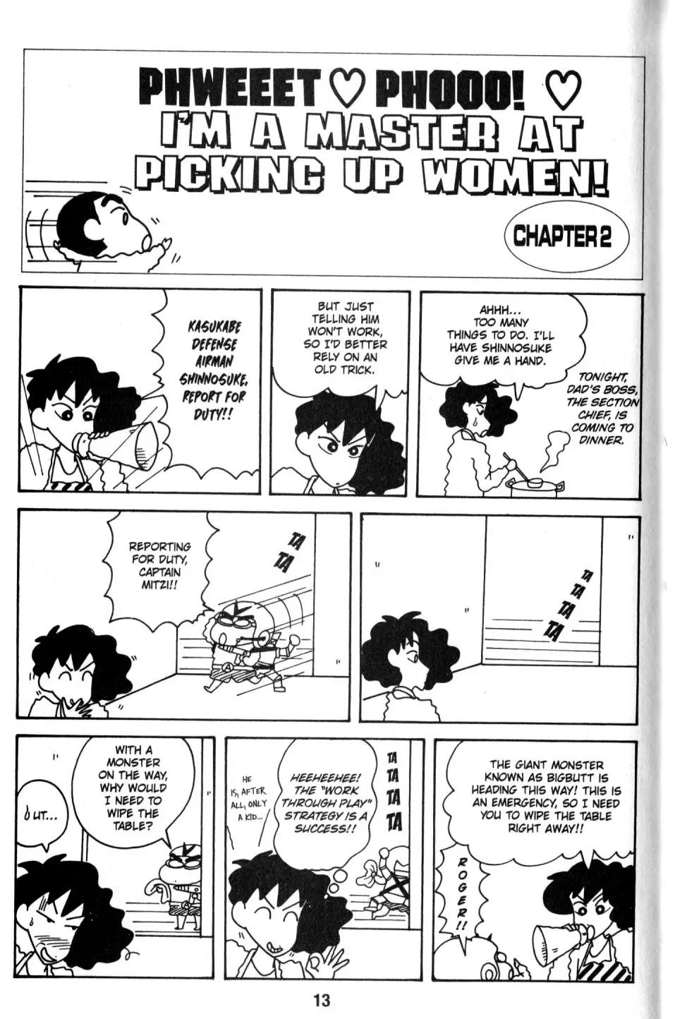 Crayon Shin-chan Chapter 8.1 page 5 - Vol.8 Chapter 1: I'm a master at picking up women!