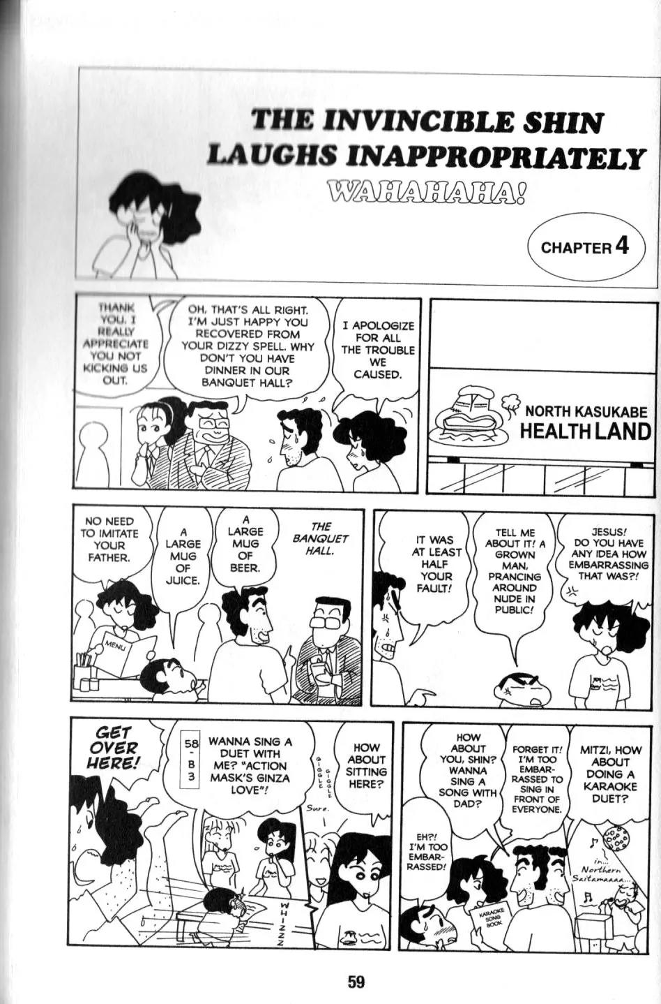 Crayon Shin-chan Chapter 9.2 page 11 - Vol.9 Chapter 2: The invincible Shin laughs inappropriately wahahahaha!