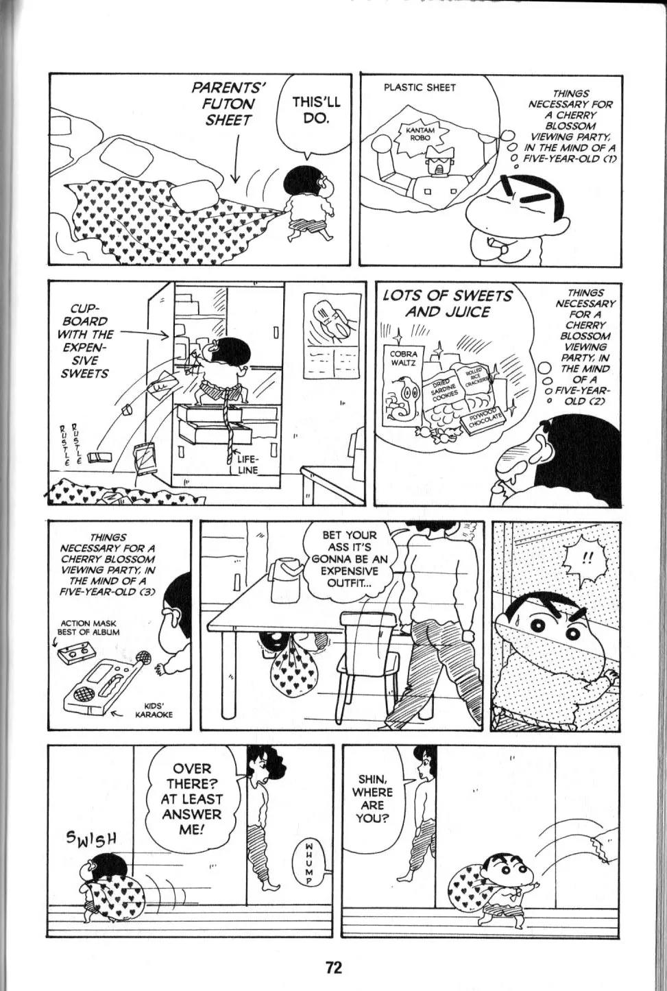 Crayon Shin-chan Chapter 9.2 page 24 - Vol.9 Chapter 2: The invincible Shin laughs inappropriately wahahahaha!