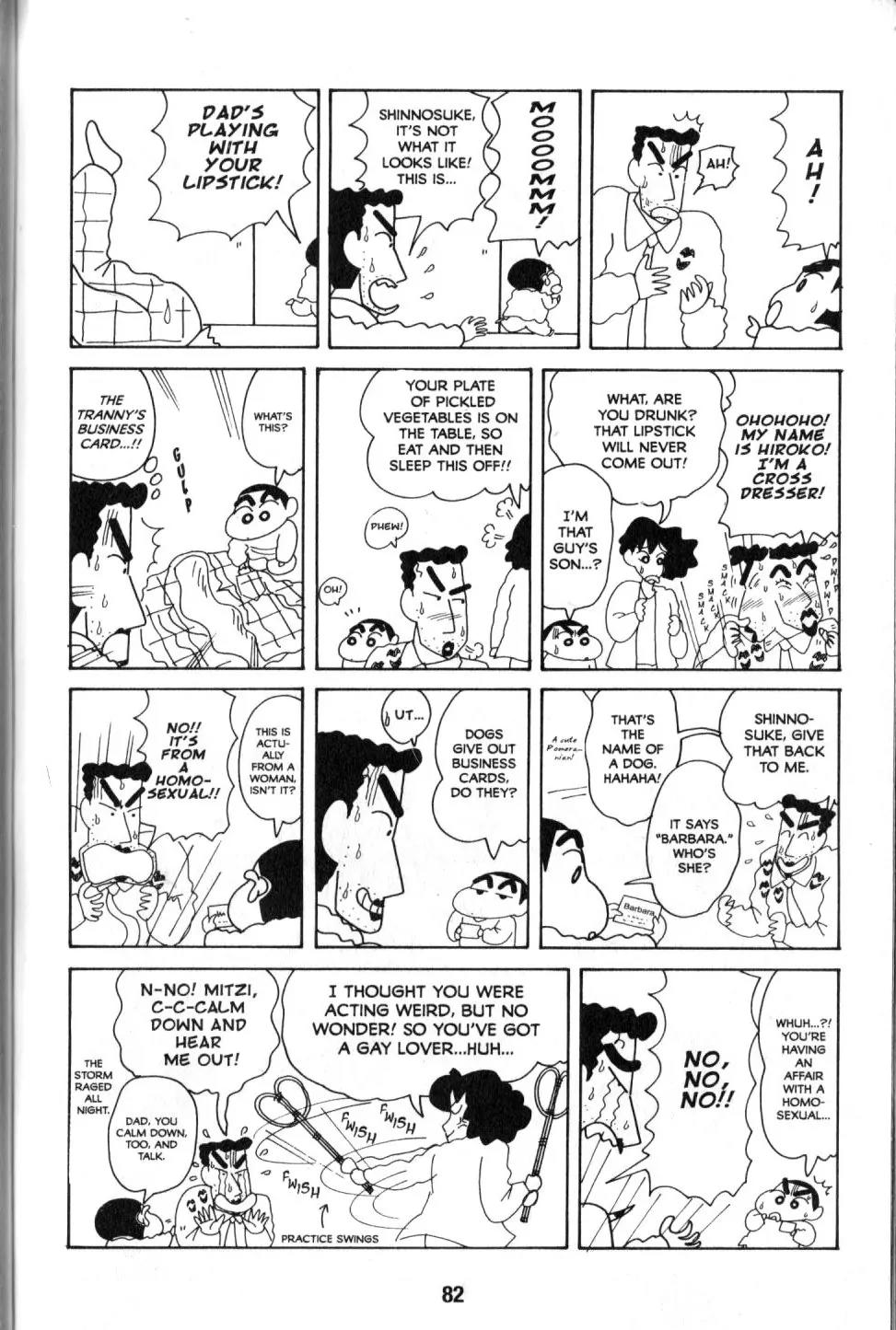 Crayon Shin-chan Chapter 9.2 page 34 - Vol.9 Chapter 2: The invincible Shin laughs inappropriately wahahahaha!