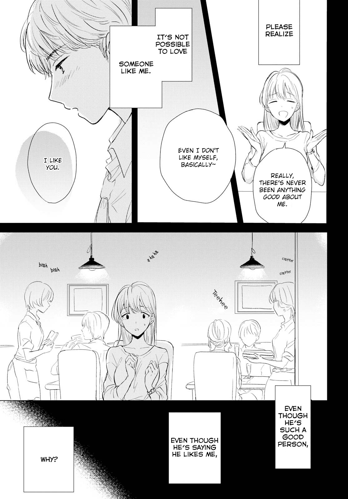 Crescent Moon and Doughnuts Chapter 1 page 15 - Chapter 1: The Moon is a Hole in the Night Sky