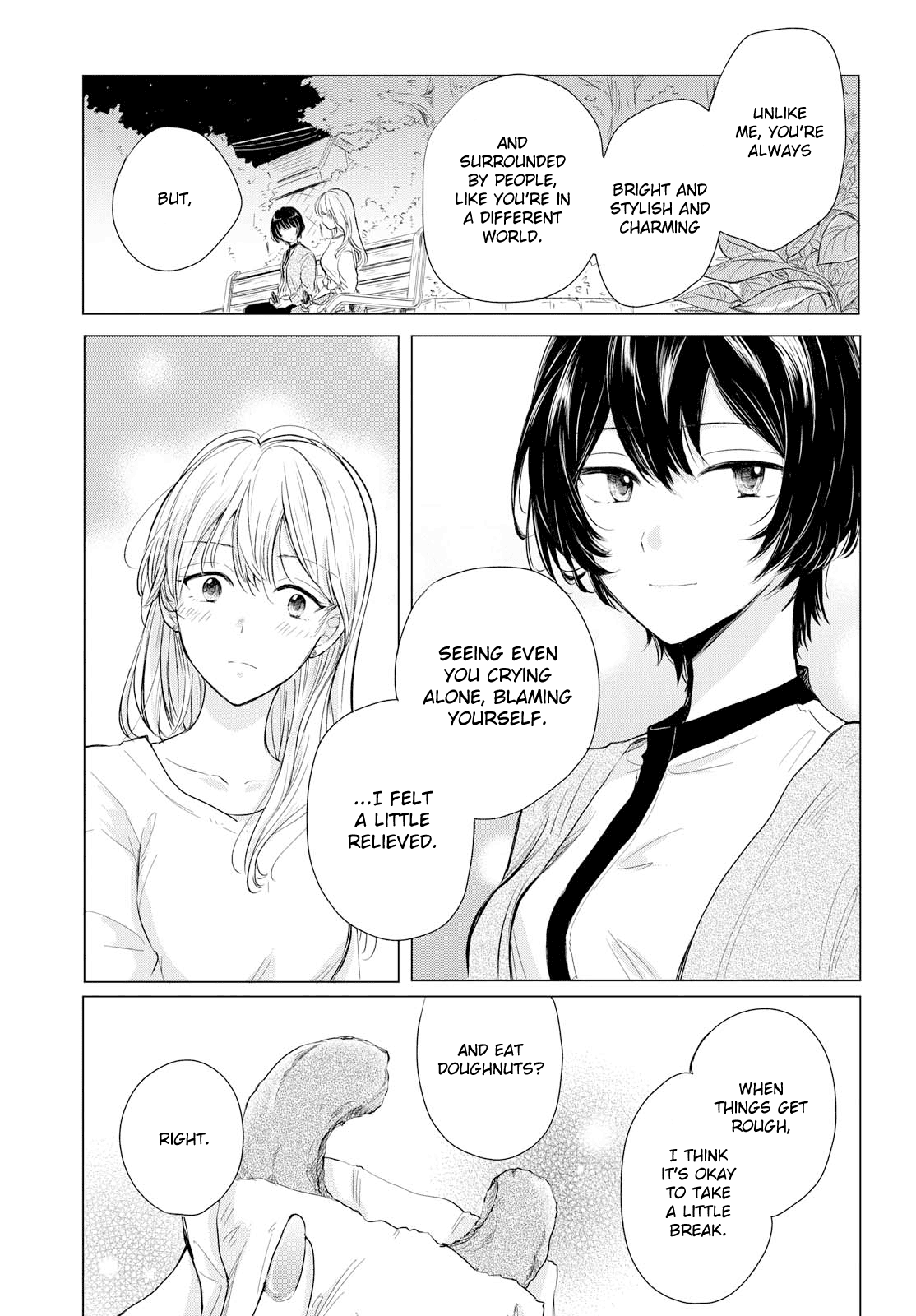 Crescent Moon and Doughnuts Chapter 1 page 25 - Chapter 1: The Moon is a Hole in the Night Sky
