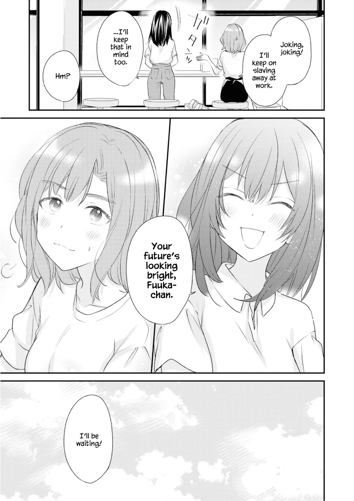 Crescent Moon and Doughnuts Chapter 20 page 13 - Chapter 20: Looking at the Same Moon [END]