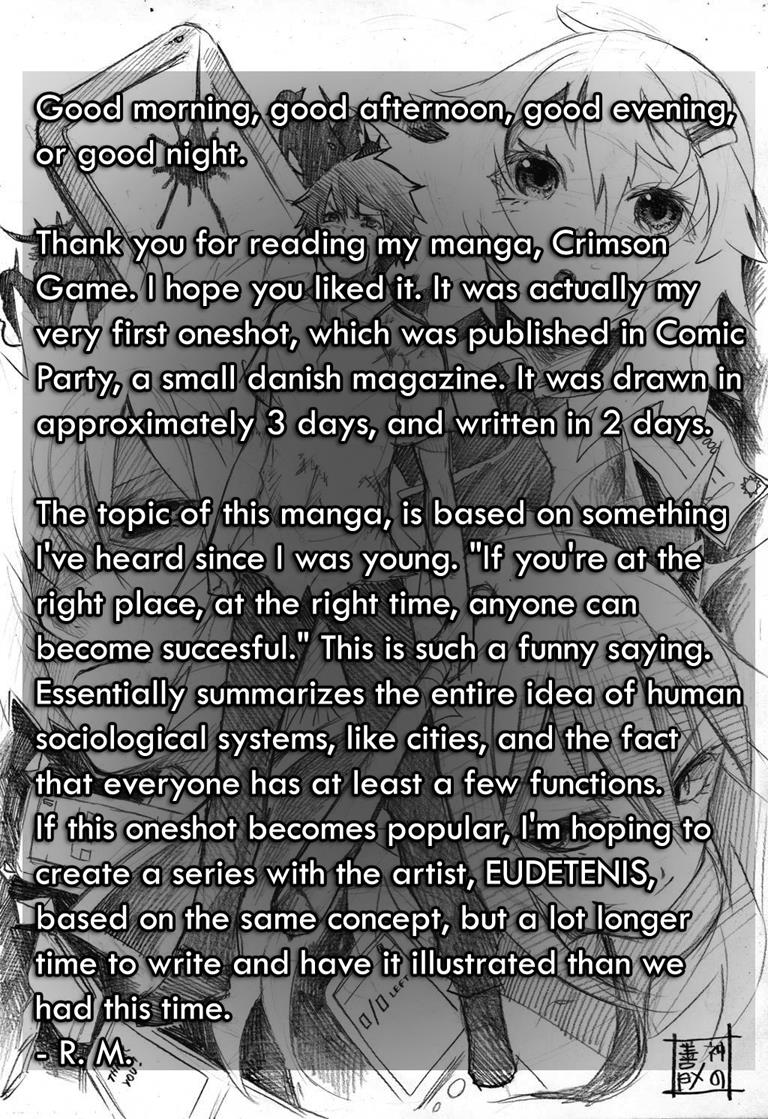 Crimson Game Chapter 0 page 56 - Chapter 0 : [Oneshot]
