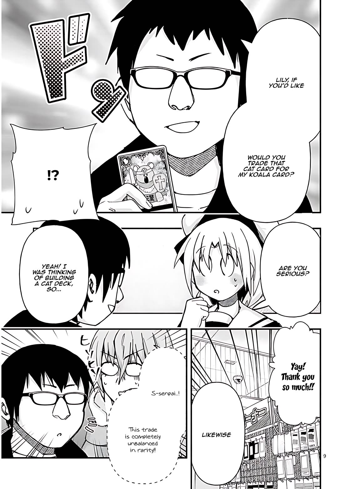 Cross-Cultural Exchange With the Girl at the Arcade Chapter 113 page 9 - Chapter 113: Card shop