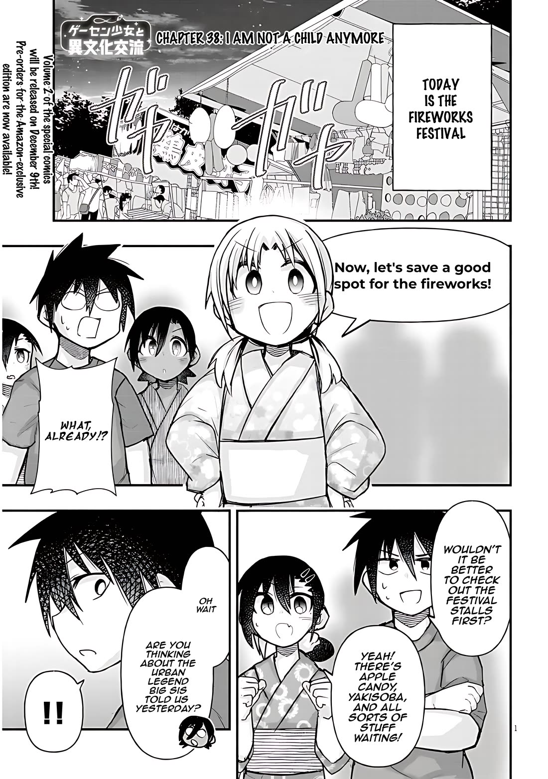 Cross-Cultural Exchange With the Girl at the Arcade Chapter 38 page 1 - Chapter 38: I am not a child anymore!