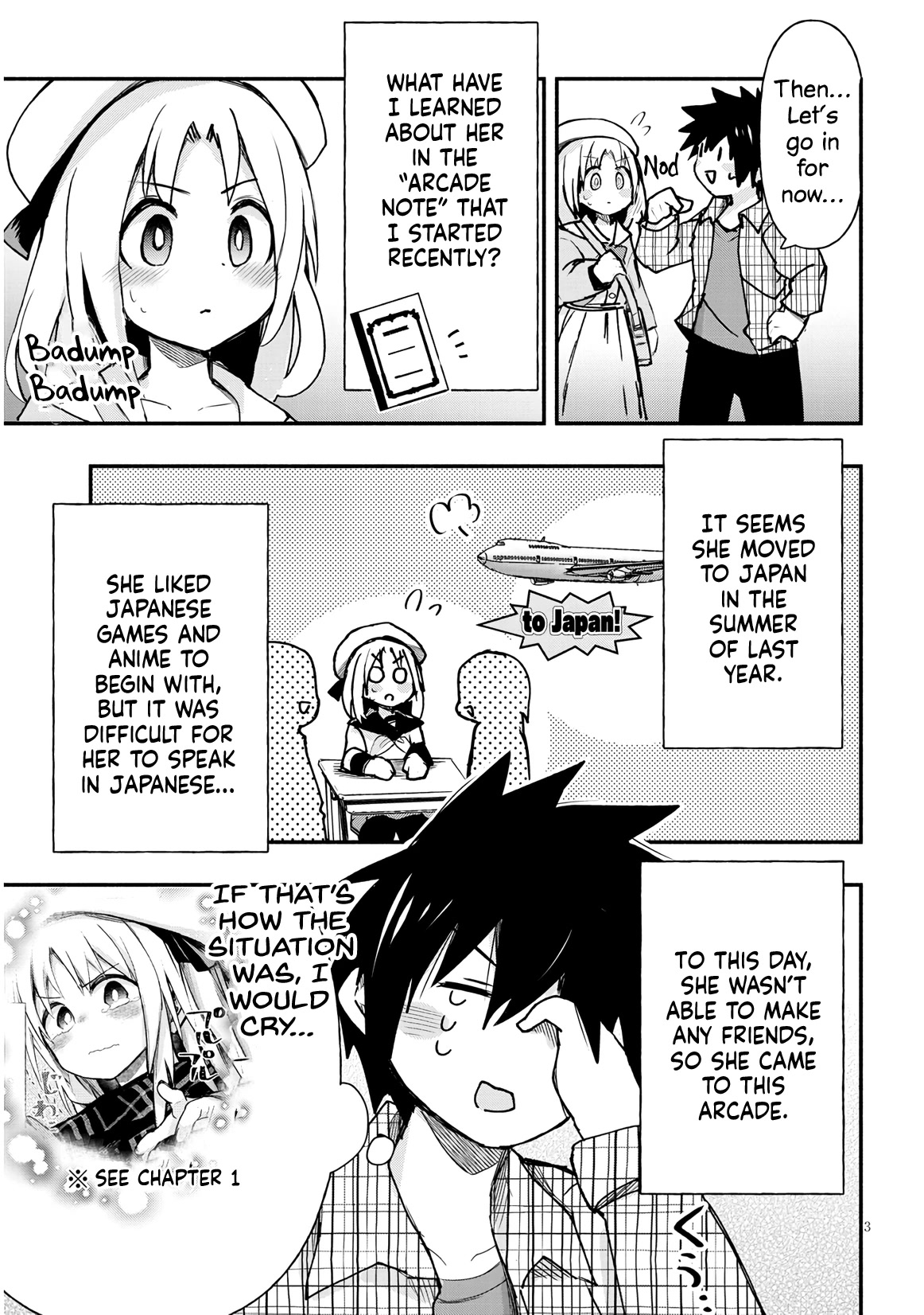 Cross-Cultural Exchange With the Girl at the Arcade Chapter 4 page 3 - Chapter 4: Noticed anything?