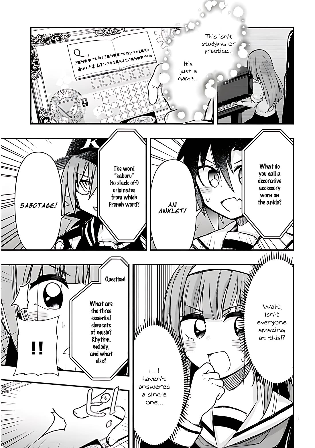 Cross-Cultural Exchange With the Girl at the Arcade Chapter 41 page 11 - Chapter 41: Quiz Game