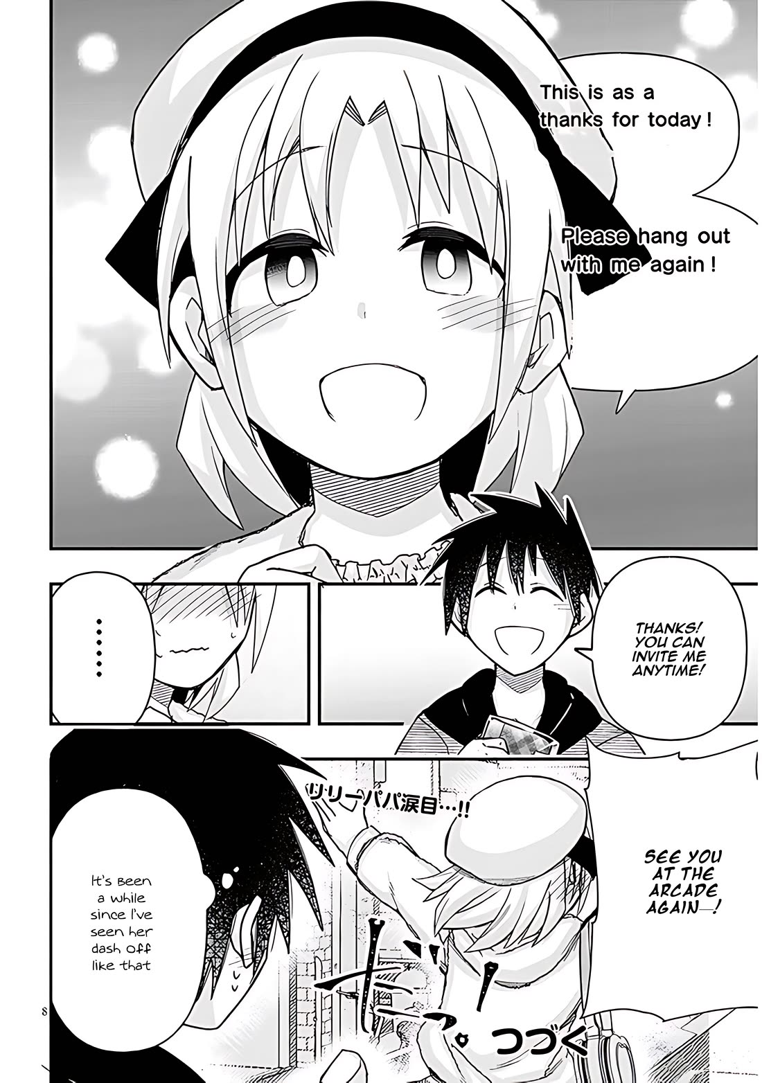 Cross-Cultural Exchange With the Girl at the Arcade Chapter 69 page 8 - Chapter 69: This is as a thanks for today!