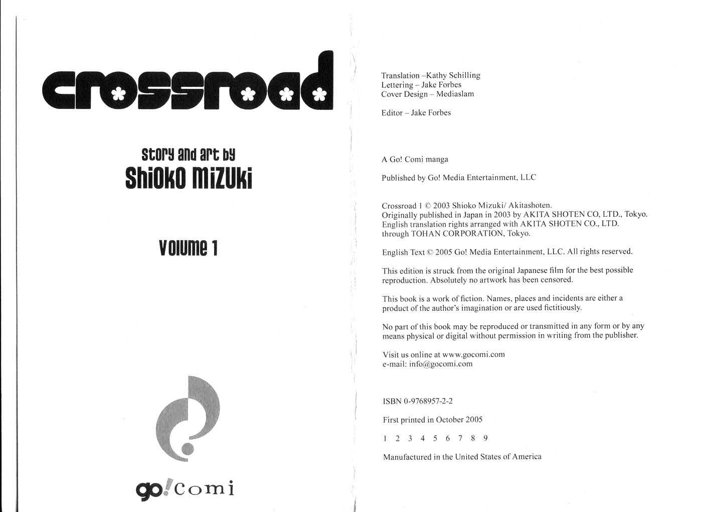 Crossroad Chapter 1.1 page 2 - Vol.1 Chapter 1 : 1 In the Wind \ 2 Crossroad \ 3 Thank You \ 4 The Letter \ 5 No I...