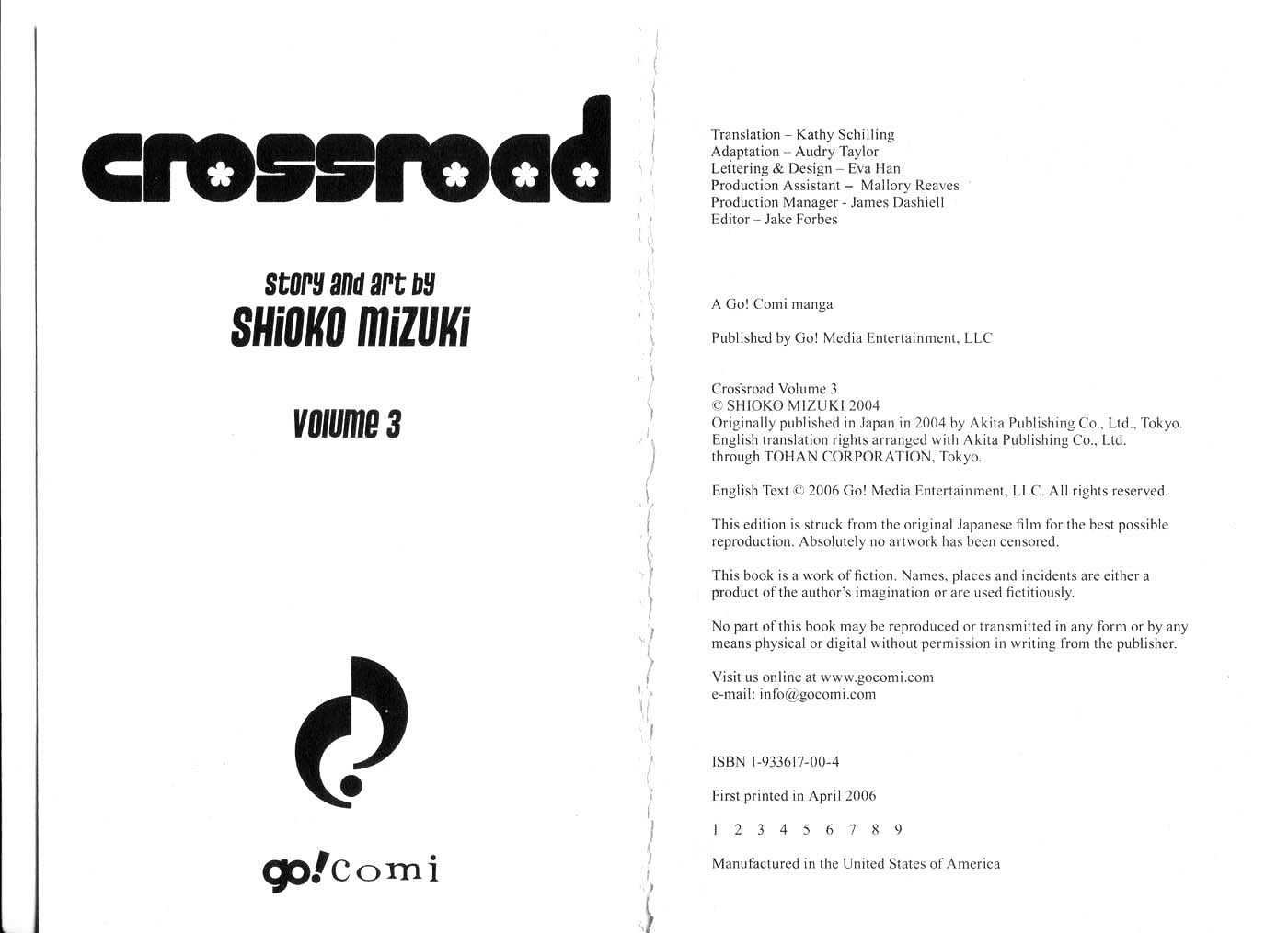 Crossroad Chapter 3.12 page 2 - Vol.3 Chapter 12 : 12 The Naked Night \ 13 Short-Sleeves \ 14 Your Blue (Part One) \...