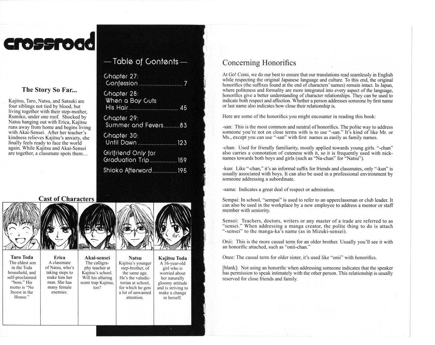 Crossroad Chapter 6.27 page 3 - Vol.6 Chapter 27 : 27 Confession \ 28 When a Boy Cuts His Hair \ 29 Summer and Fever...