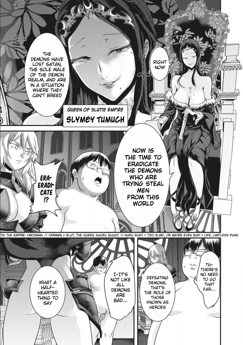 Crotch Warrior ~The Hateful Hero Is Loved by Demons~ Chapter 4 page 3 - Chapter 4: Bespectacled big boobed misfortune