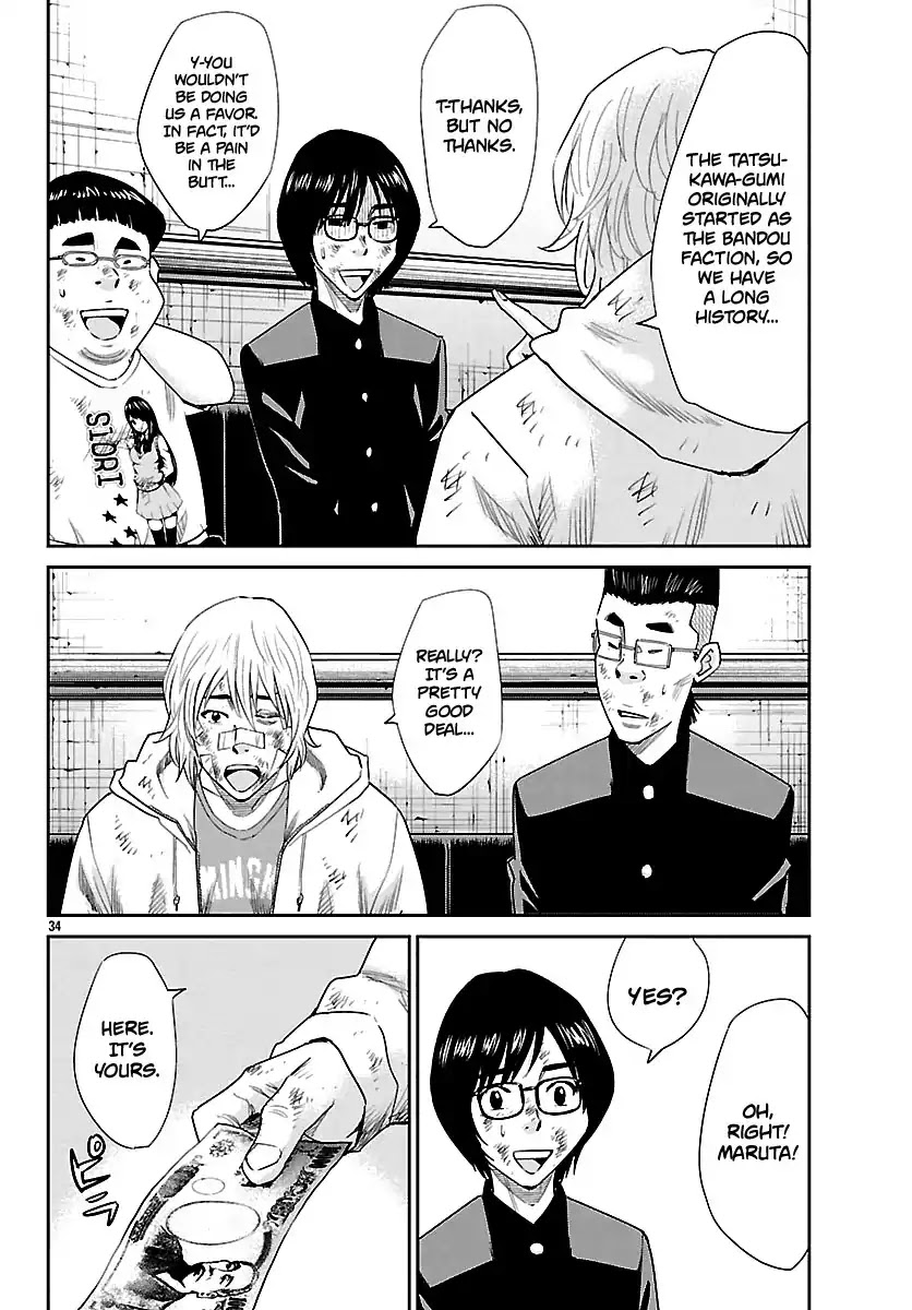 Crows Respect Chapter 3 page 35 - Chapter 3: “Crows vs Hakaiju” Honda Shingo ~The Strongest vs The Most Evil~