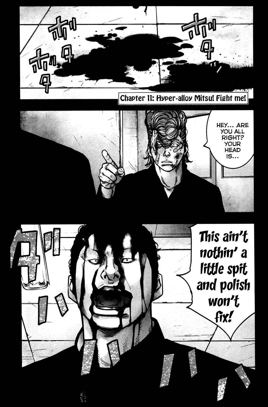 Crows Zero II: Suzuran x Houen Chapter 11 page 3 - Chapter 11: Hyper-alloy Mitsu! Fight me!