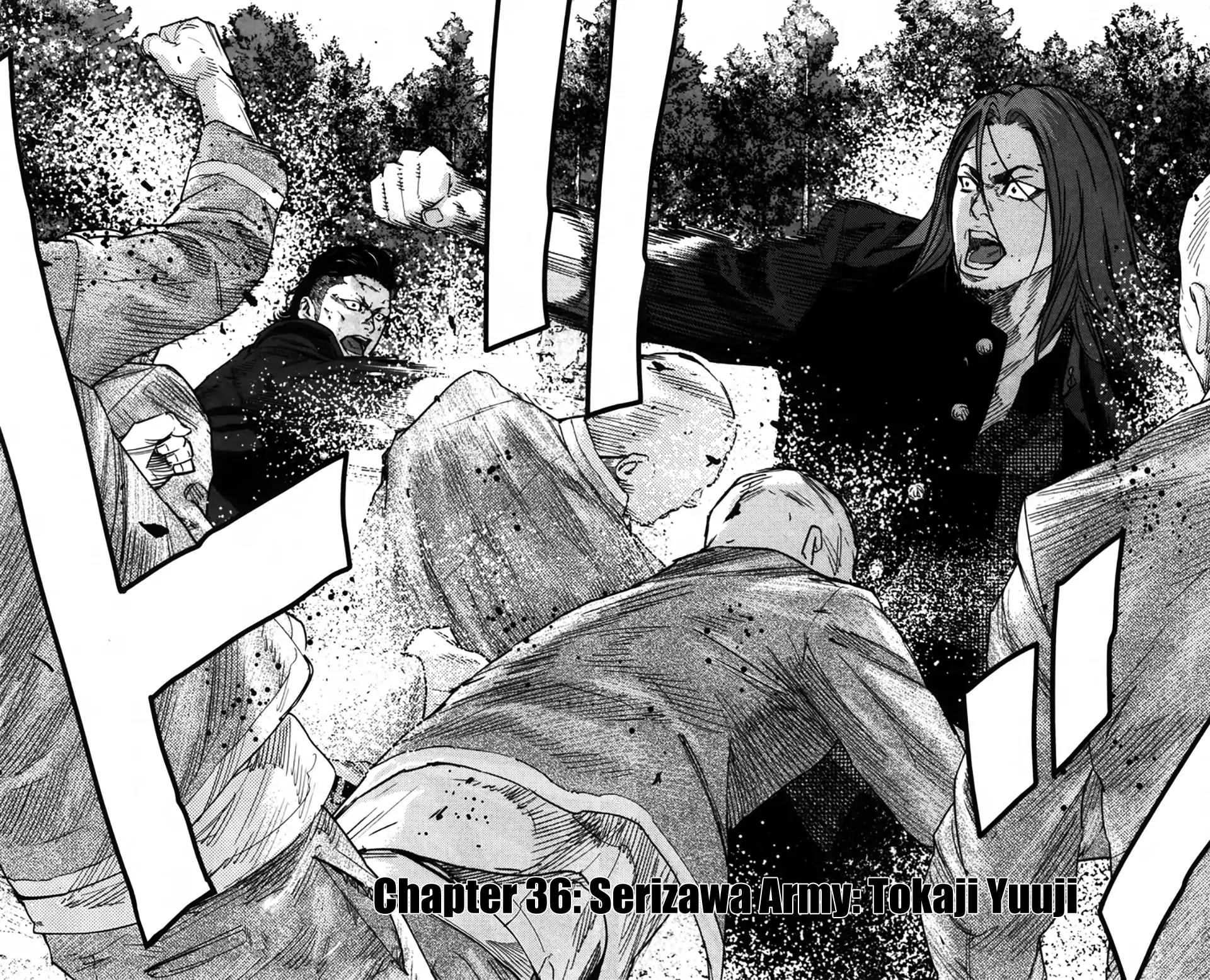 Crows Zero II: Suzuran x Houen Chapter 36 page 3 - Chapter 36: Serizawa Army: Tokaji Yuuji