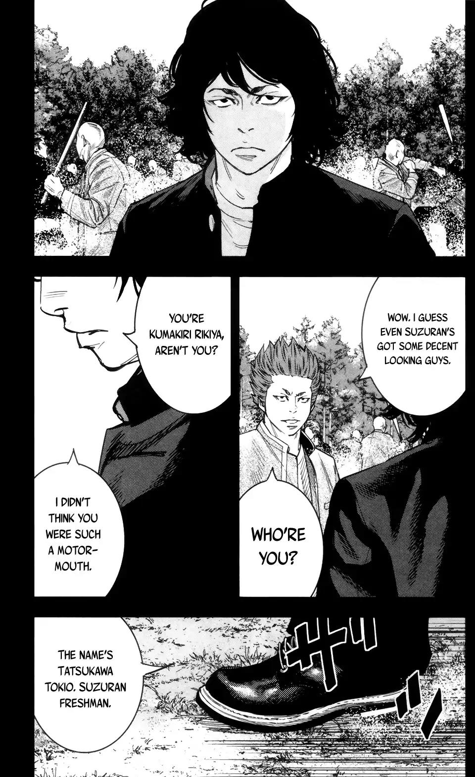 Crows Zero II: Suzuran x Houen Chapter 37 page 7 - Chapter 37: Tatsukawa Tokio vs Kumakiri Rikiya