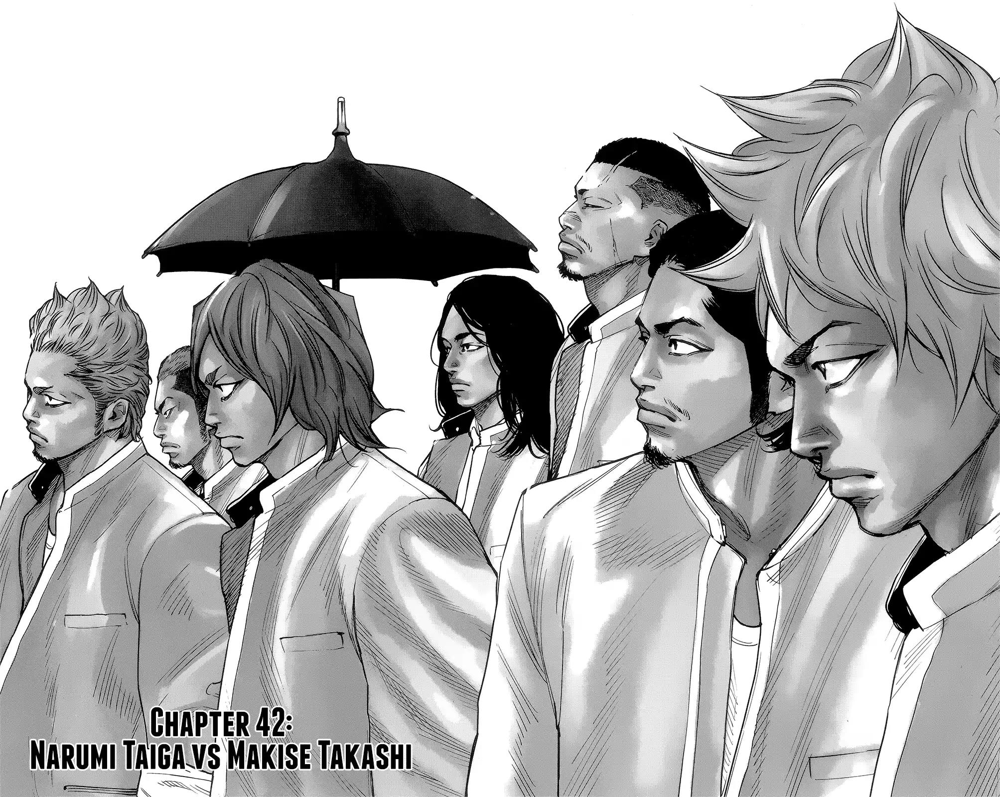 Crows Zero II: Suzuran x Houen Chapter 42 page 3 - Chapter 42: Narumi Taiga vs Makise Takashi