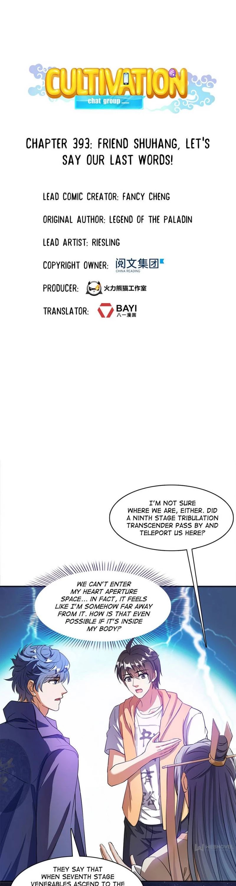 Cultivation Chat Group Chapter 393 page 1 - Chapter 393