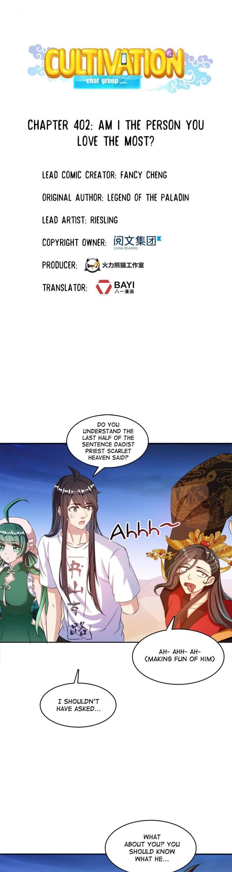 Cultivation Chat Group Chapter 402 page 1 - Chapter 402