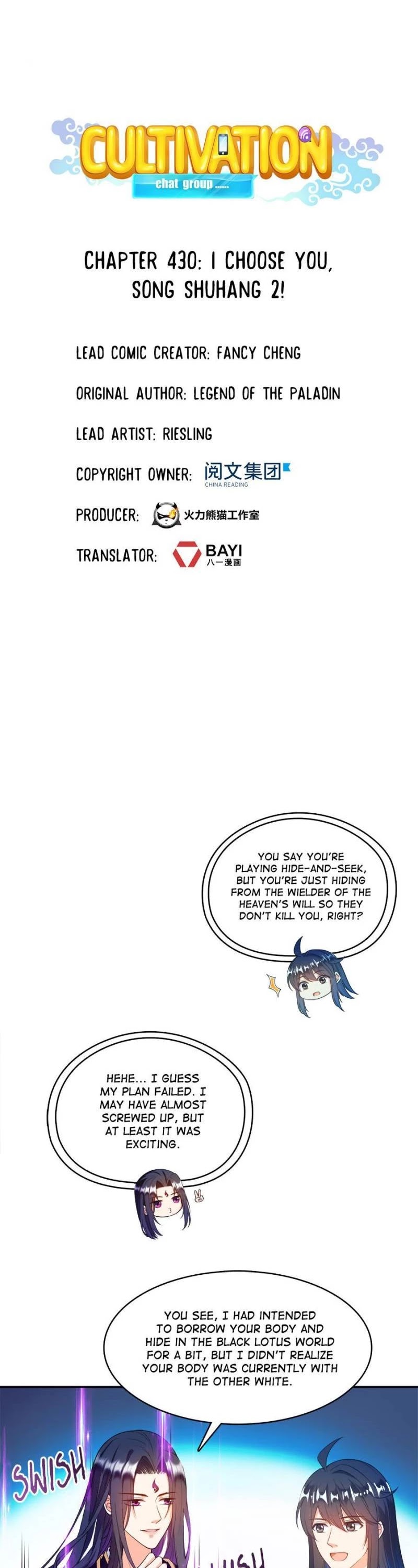 Cultivation Chat Group Chapter 430 page 1 - Chapter 430