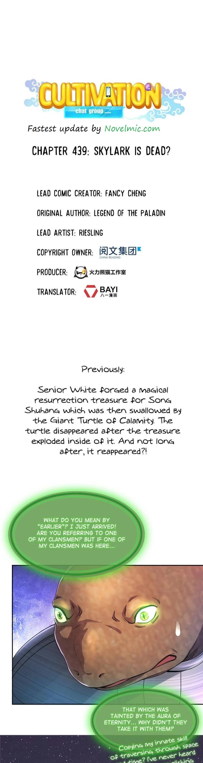 Cultivation Chat Group Chapter 439 page 1 - Chapter 439