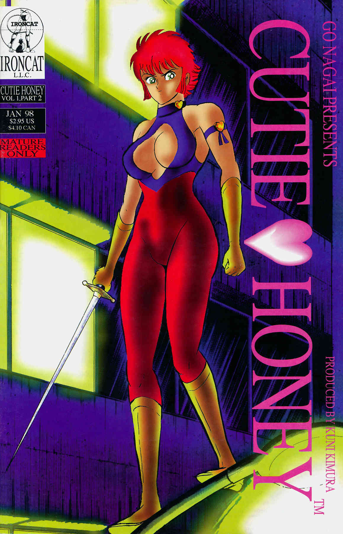 Cutey Honey '90 Chapter 2 page 1 - Chapter 2: Chapter 02: Vs. Tarantula Claw (part B) / Chapter 03: Vs. Kekko Kamen (part A)