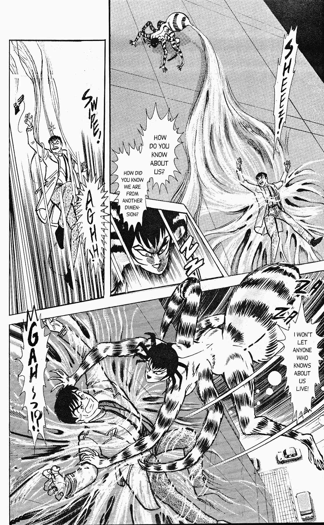 Cutey Honey '90 Chapter 2 page 11 - Chapter 2: Chapter 02: Vs. Tarantula Claw (part B) / Chapter 03: Vs. Kekko Kamen (part A)