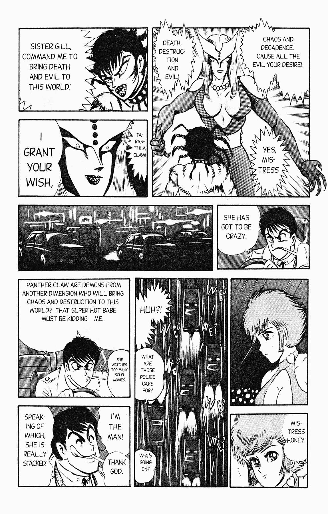 Cutey Honey '90 Chapter 2 page 6 - Chapter 2: Chapter 02: Vs. Tarantula Claw (part B) / Chapter 03: Vs. Kekko Kamen (part A)