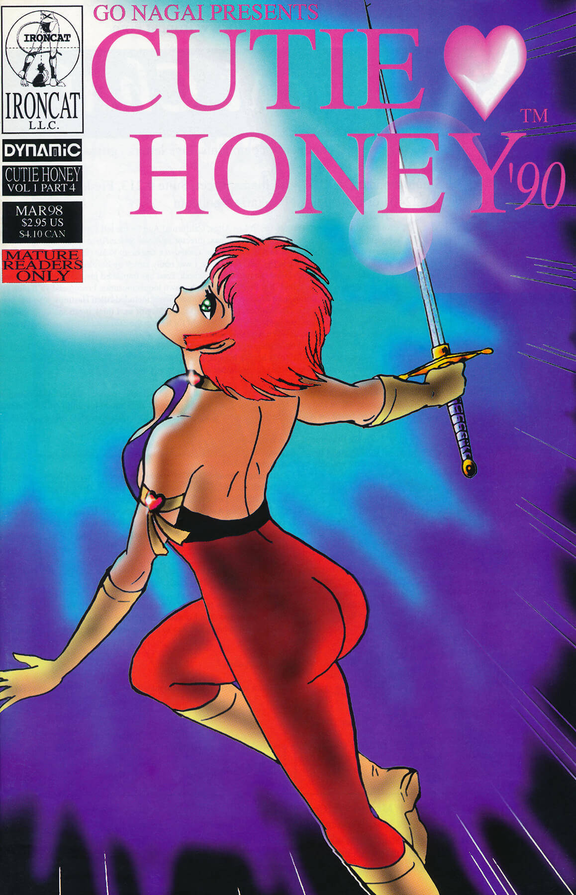 Cutey Honey '90 Chapter 4 page 1 - Chapter 4: Vs. Kekko Kamen (Part 3) & Vs. Panther Cobra (Part 1)
