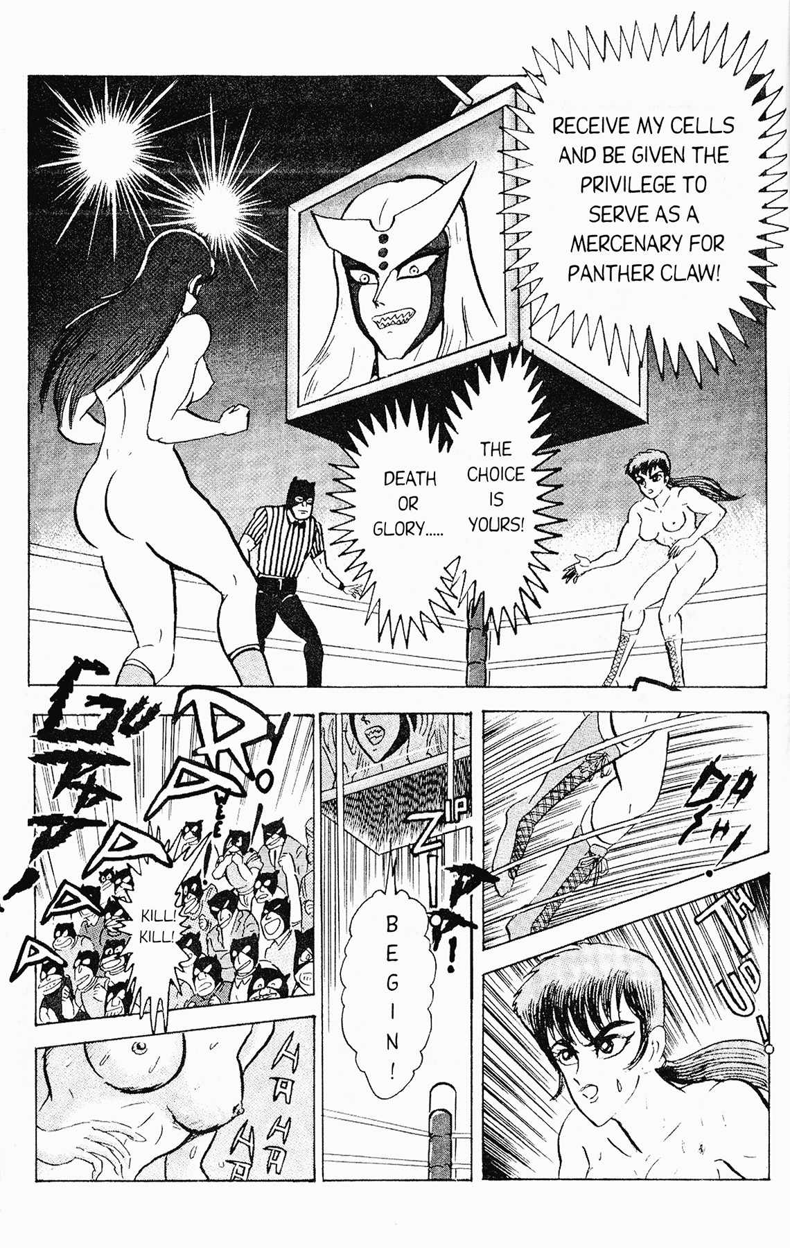 Cutey Honey '90 Chapter 4 page 11 - Chapter 4: Vs. Kekko Kamen (Part 3) & Vs. Panther Cobra (Part 1)